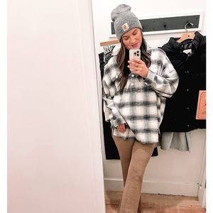 Plaid pullover flannel